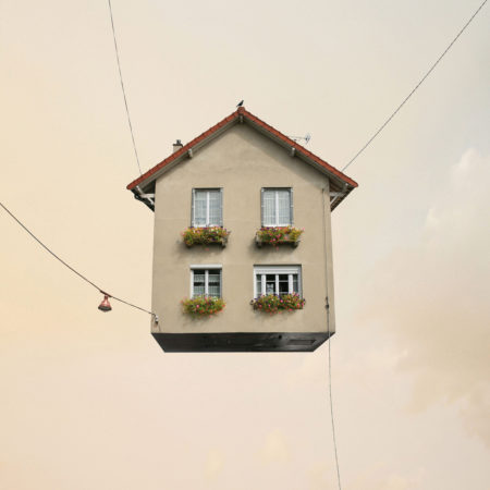 Flying houses life is beautiful by laurent chéhère