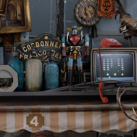 Flying house bricabrac by laurent chéhère