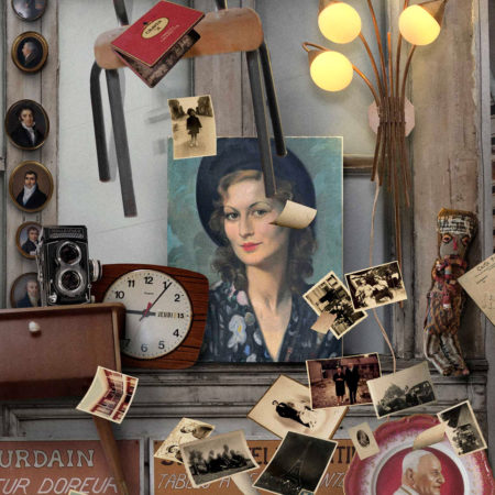 Flying house bricabrac by laurent chéhère