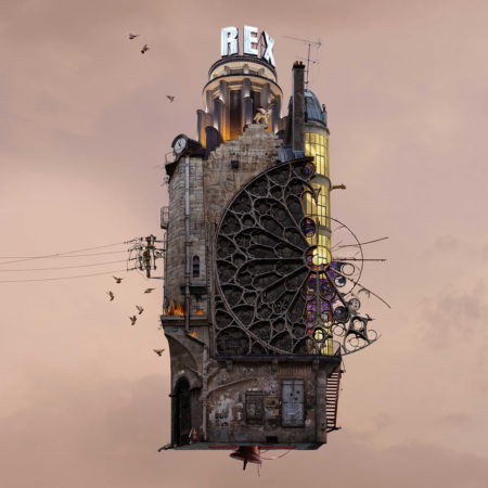 Flying house notre dame by laurent chéhère