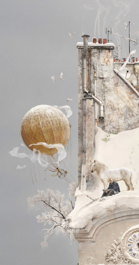 "solstice" flying houses by laurent chéhère