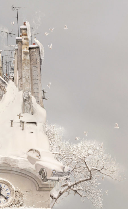 "solstice" flying houses by laurent chéhère