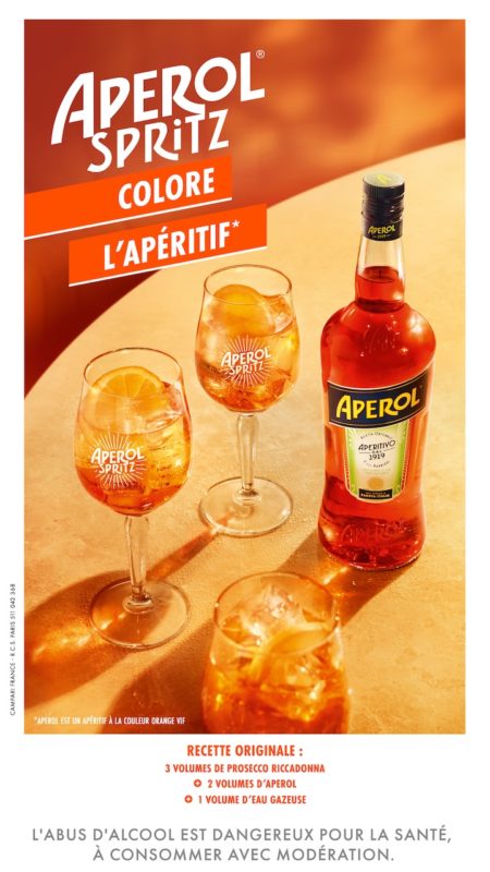 Aperol sprits colore l'aperitif campagin by mathilde karrèr